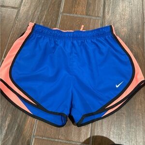 Nike Women's Athletic Shorts in Blue and Coral